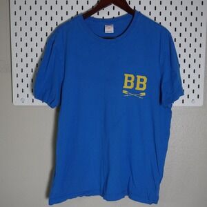 Brooks Brothers T-Shirt Est 1818 BB Rowing Graphic Tee Blue Yellow Mens‎ Large